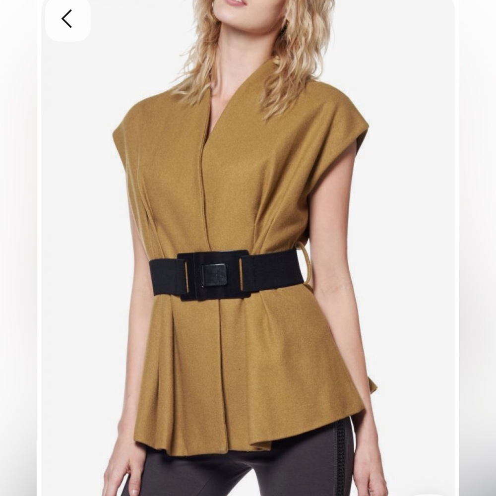 Sleeveless Belted Vest